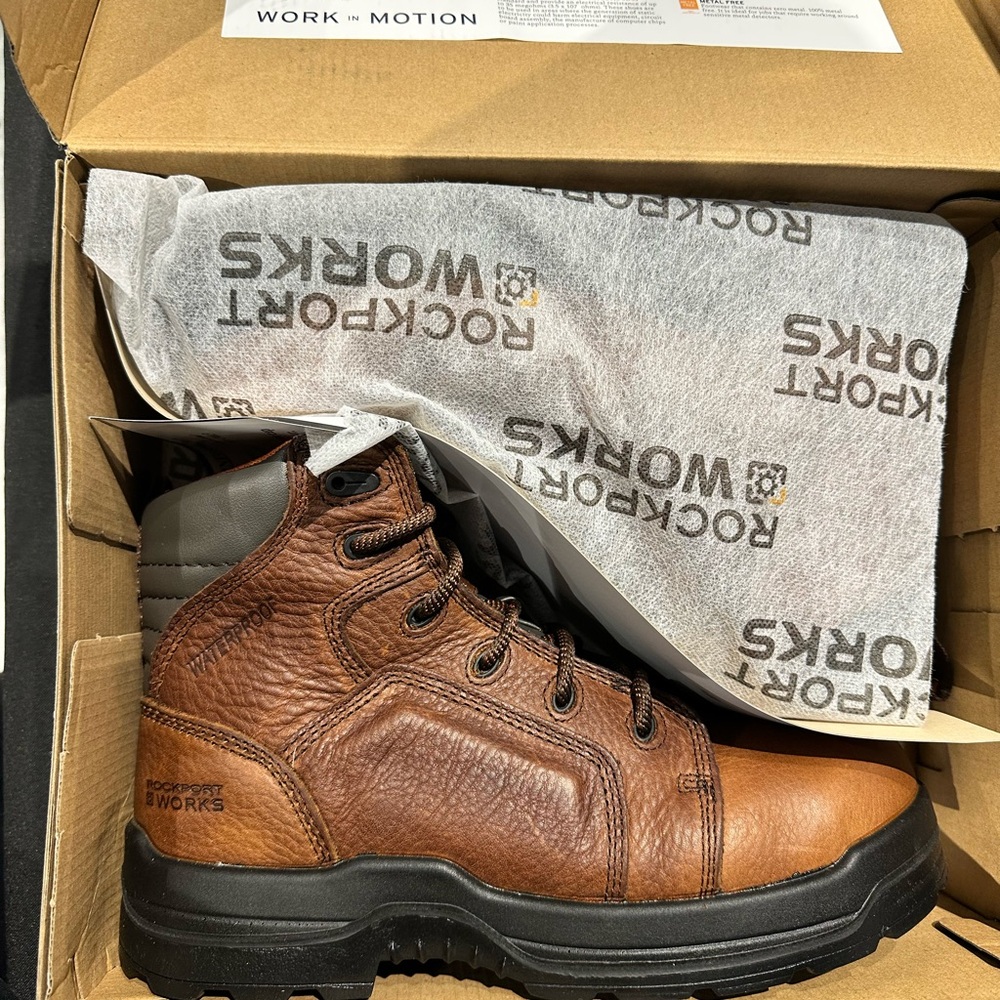 Rockport Men's Leather Boots in Rich Brown